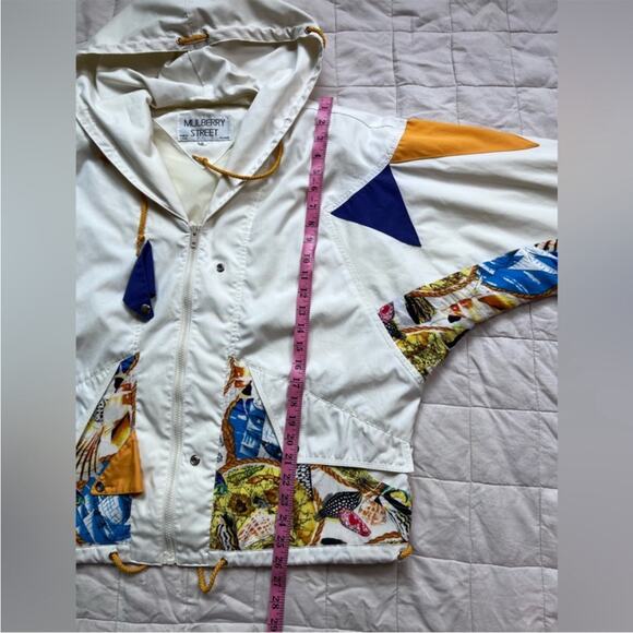 Vintage Vibrant Fish Patchwork Fishermancore Nautical Windbreaker Retro - Medium - Picture 11 of 15